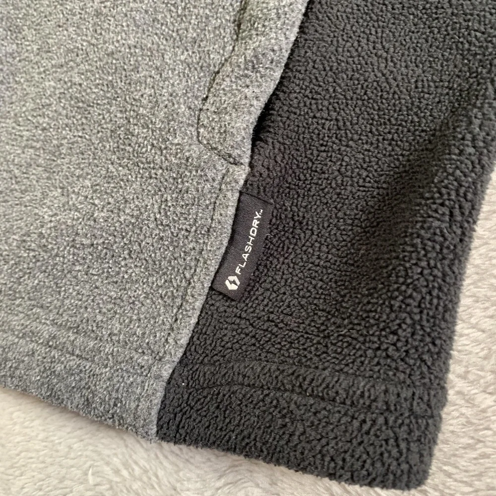 The North Face Jacket Mens‎ Small Gray Black Fleece Full Zip FlashDry Outdoor